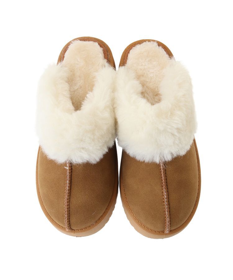 Green Parks「・minia フェイクムートンスリッパ」|サンダル|