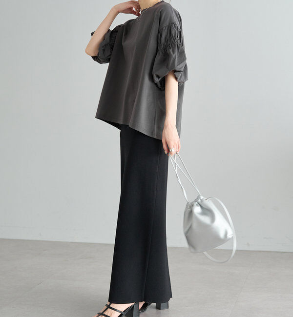  「【Du noir】ドライタッチバルーンスリーブT」|プルオーバー|