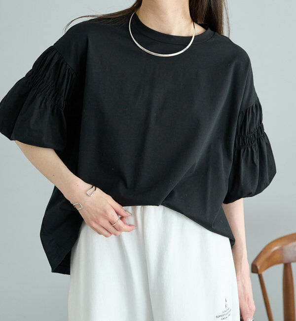  「【Du noir】ドライタッチバルーンスリーブT」|プルオーバー|