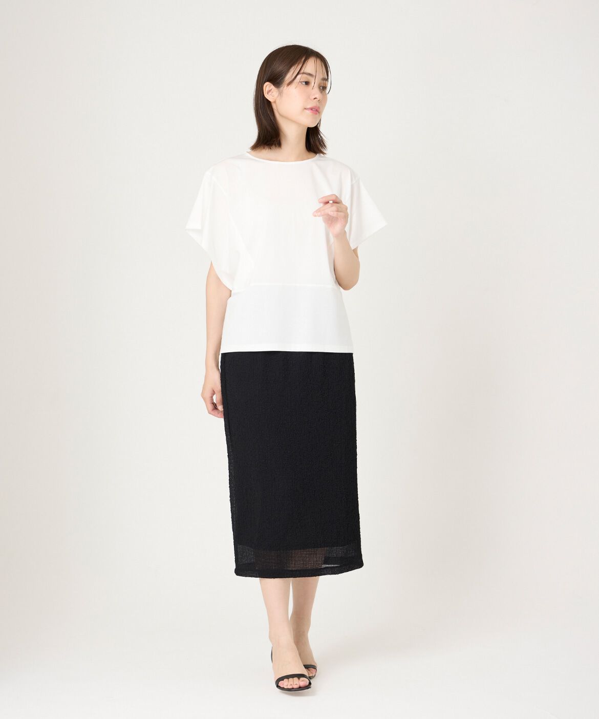 7-IDconcept.「デザインスリーブカットソー」|Tシャツ・カットソー|