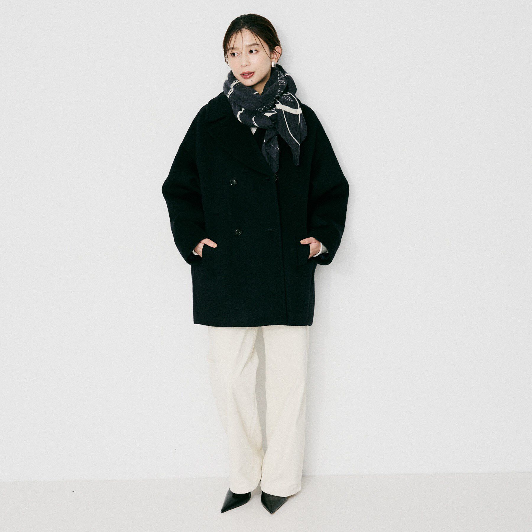 UNTITLED「【manipuri】120&times;120正方形 バブル柄ウールシルクストール」|ストール|