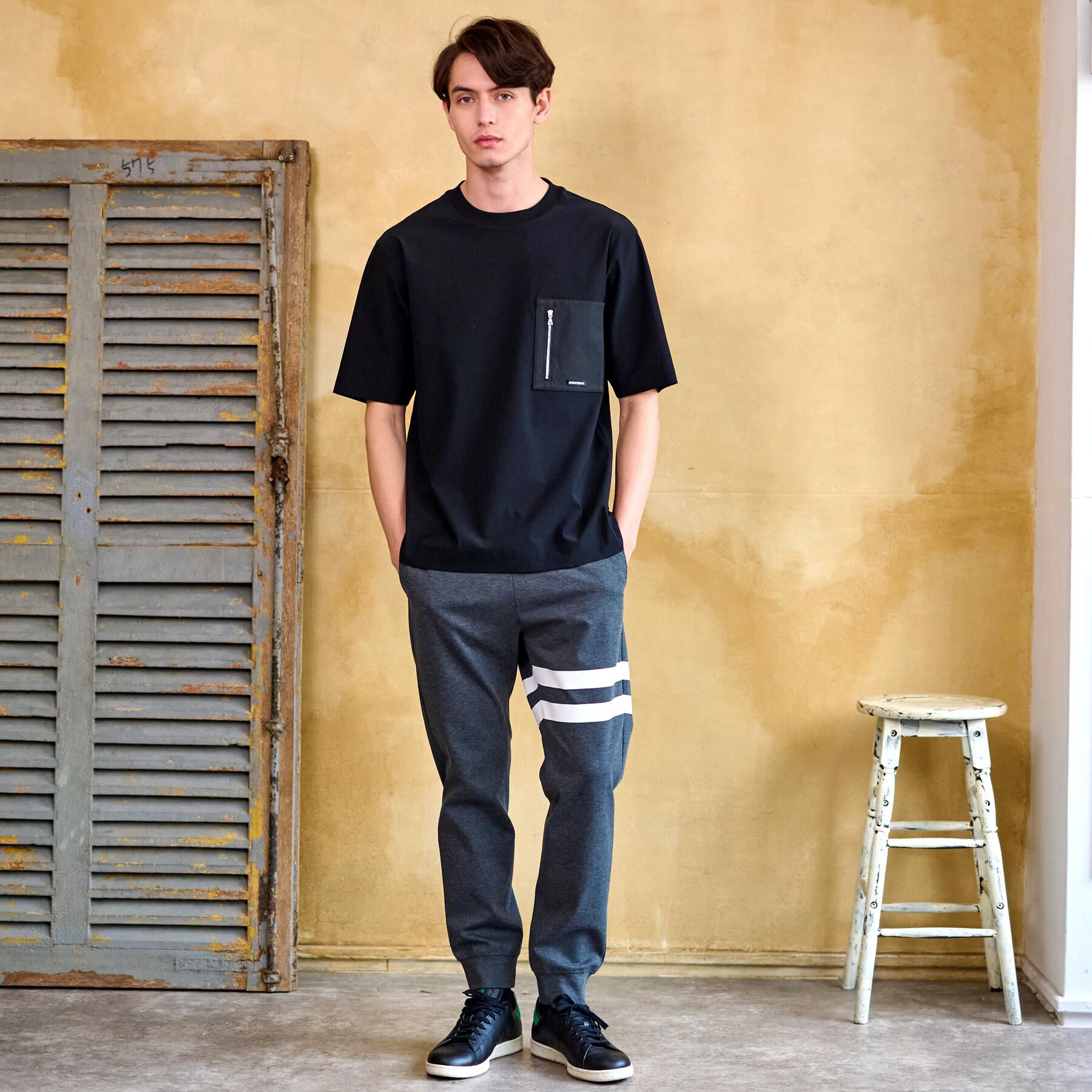 DRESSTERIOR「【接触冷感】ハイストレッチ トリコットポケットTシャツ」|Tシャツ・カットソー|