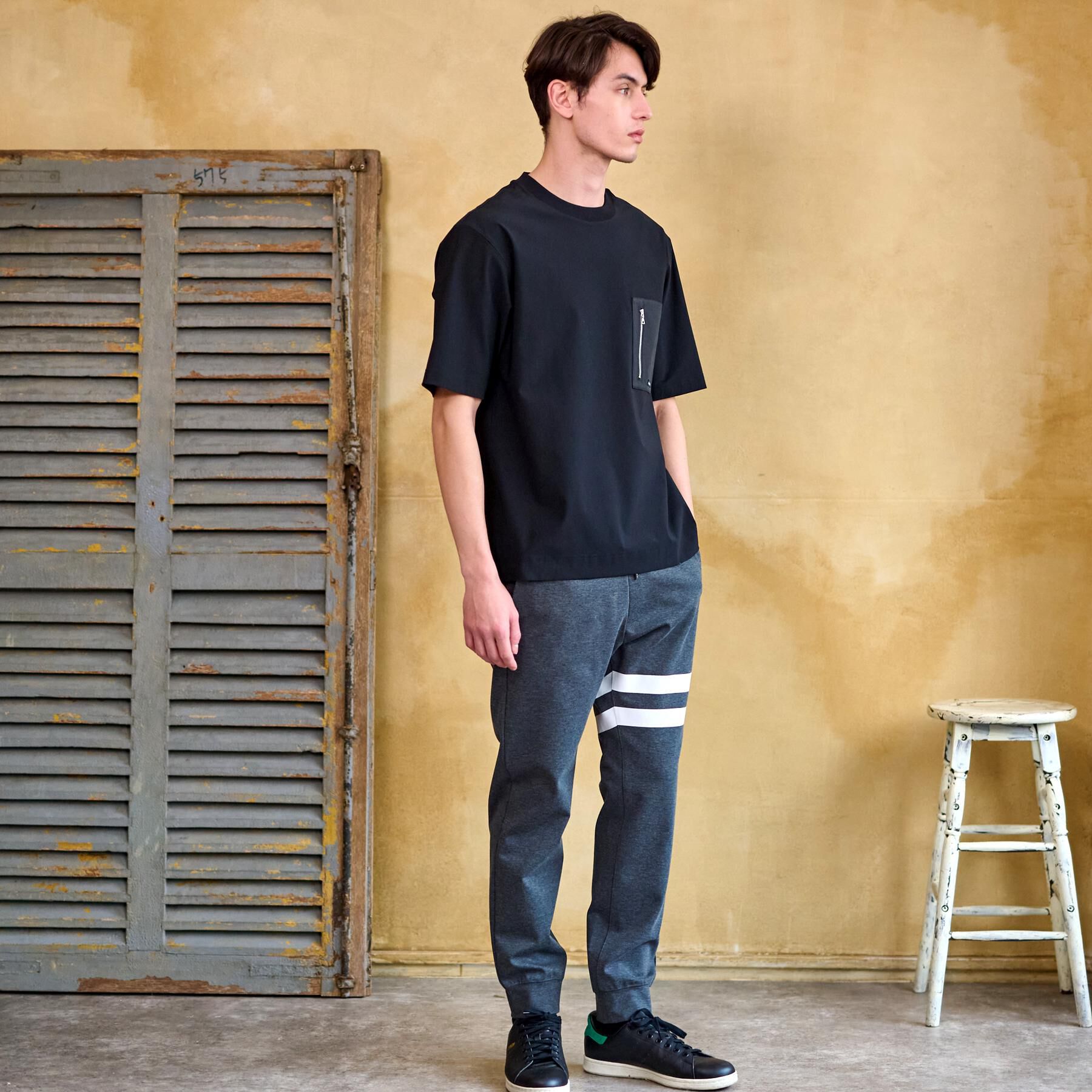 DRESSTERIOR「【接触冷感】ハイストレッチ トリコットポケットTシャツ」|Tシャツ・カットソー|