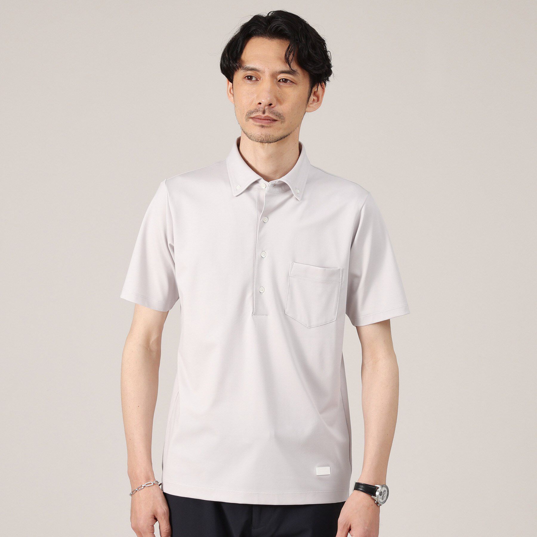 TAKEO KIKUCHI「【接触冷感/ONOFF】ビズ ポロシャツ」|ポロシャツ|ライトグレー(011