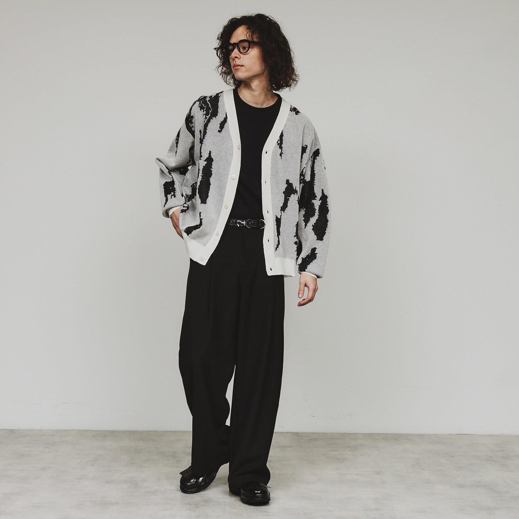 tk.TAKEO KIKUCHI「アブストラクトシアーカーディガン」|カーディガン|