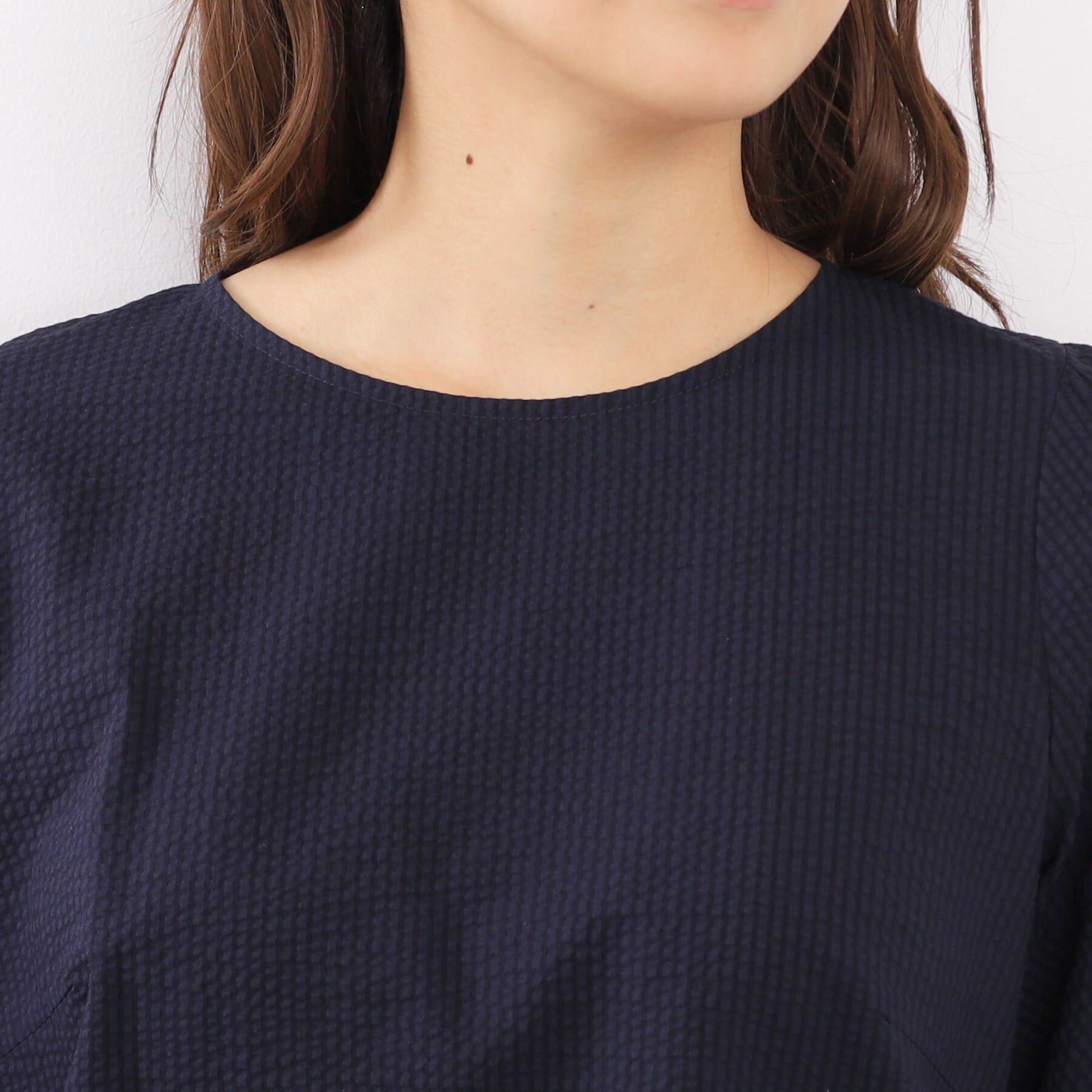 index「サッカーストライプバルーンスリーブブラウス【洗濯機洗い可】」|シャツ・ブラウス|