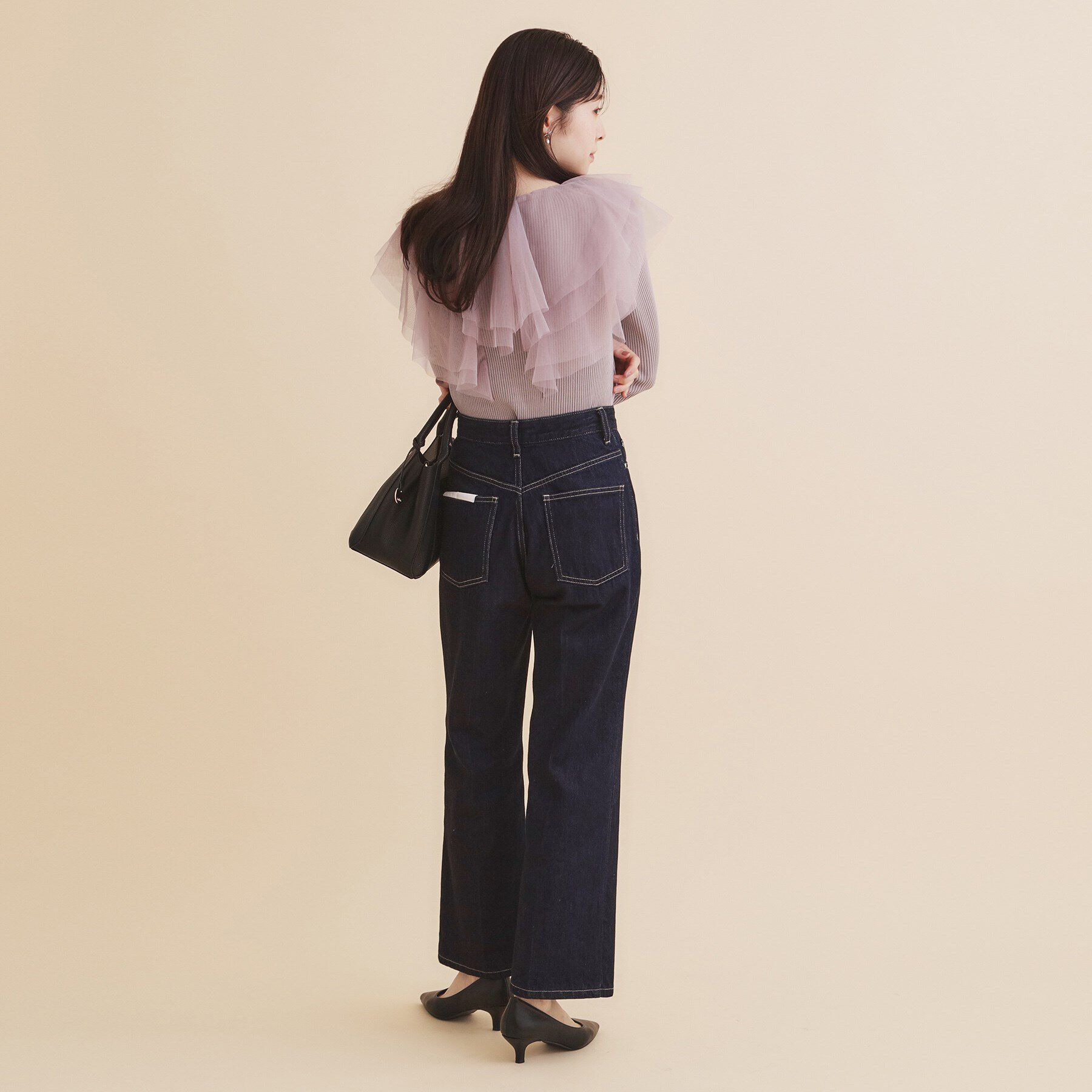 index「チュールフリルリブニット【洗濯機洗い可】」|ニット・セーター|