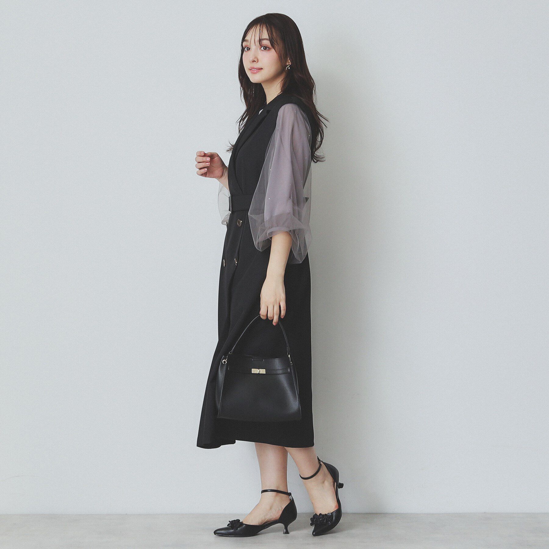 index「衿付きトレンチワンピース【洗濯機洗い可/防シワ/イージーアイロン】」|ワンピース|