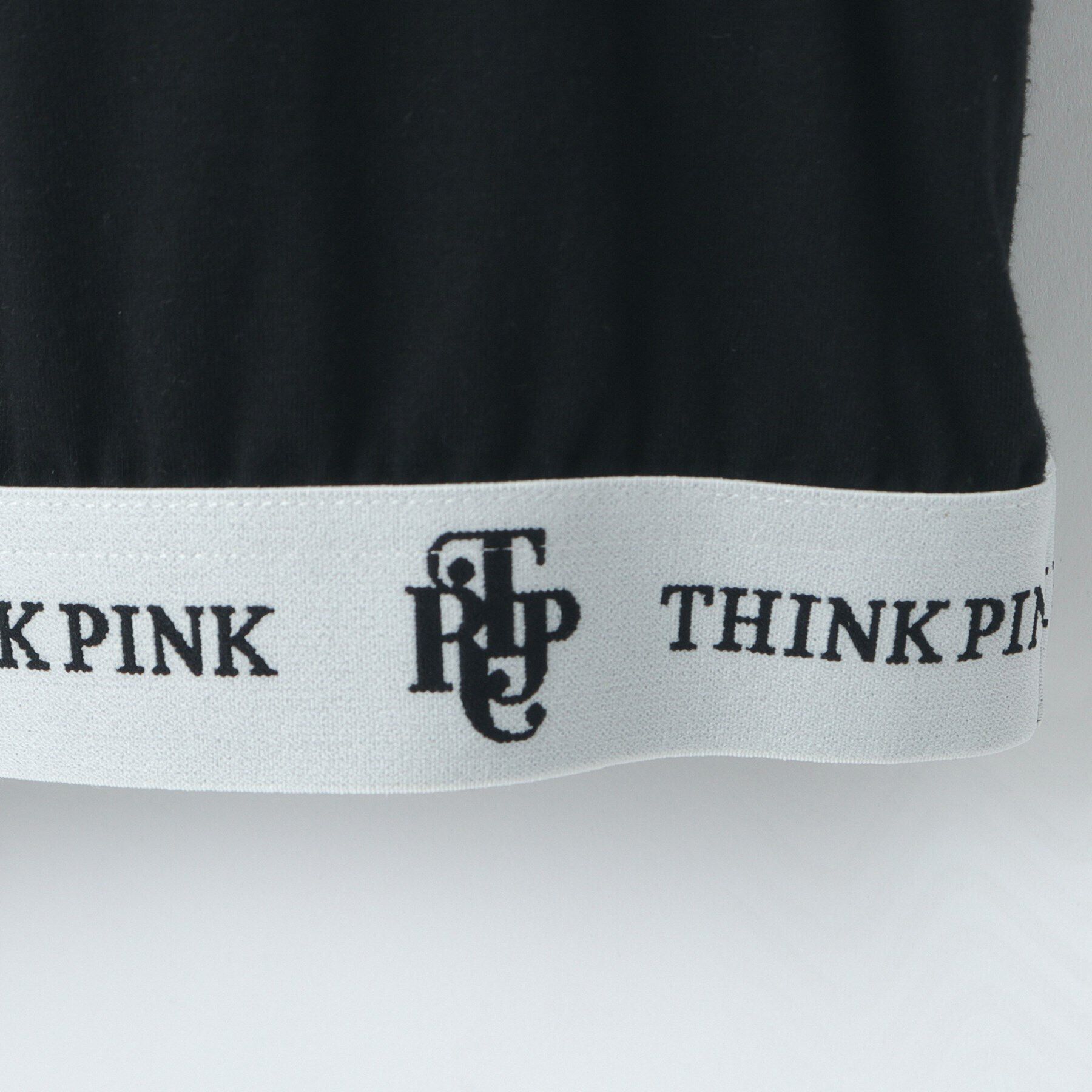 PINK-latte「【るーつくコラボ】裾ロゴゴムブラトップ」|キャミソール|