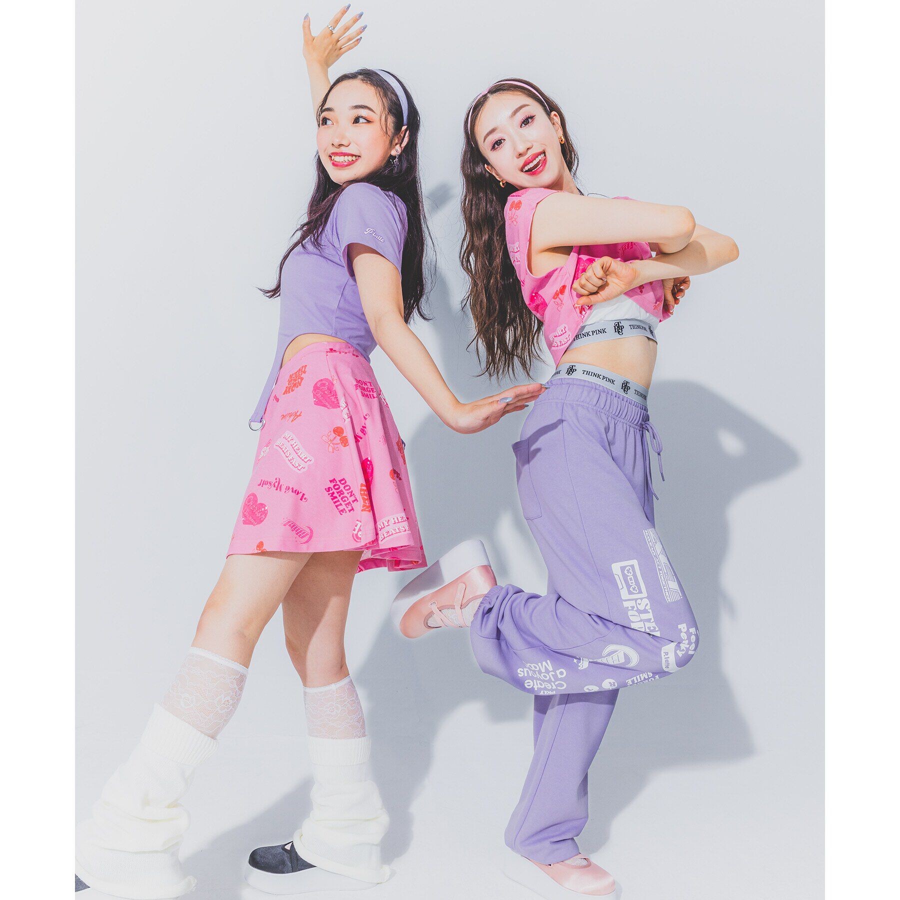 PINK-latte「【るーつくコラボ】裾ロゴゴムブラトップ」|キャミソール|