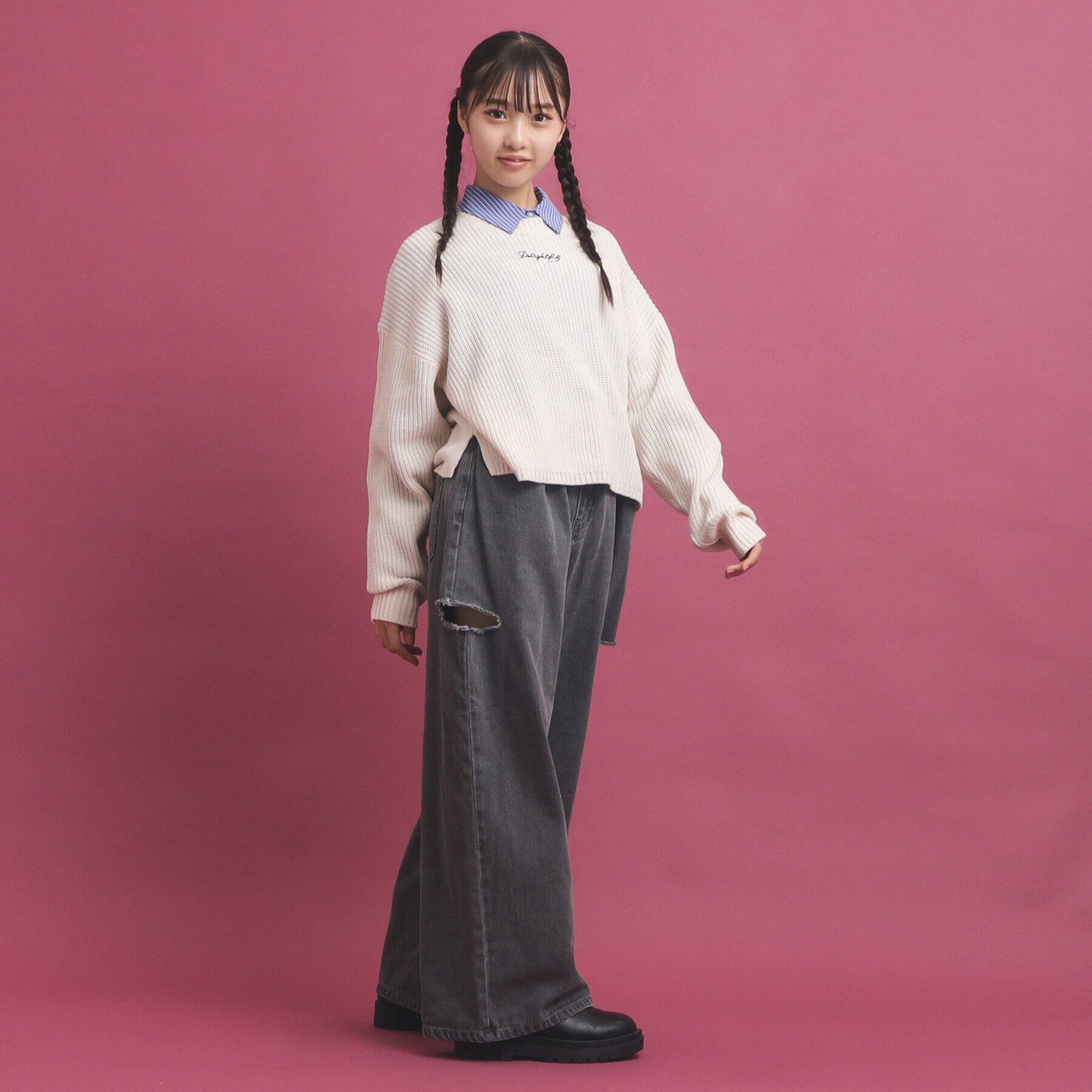 PINK-latte「【プチプラ/3シーズン】 ベーシックニット」|ニット・セーター|