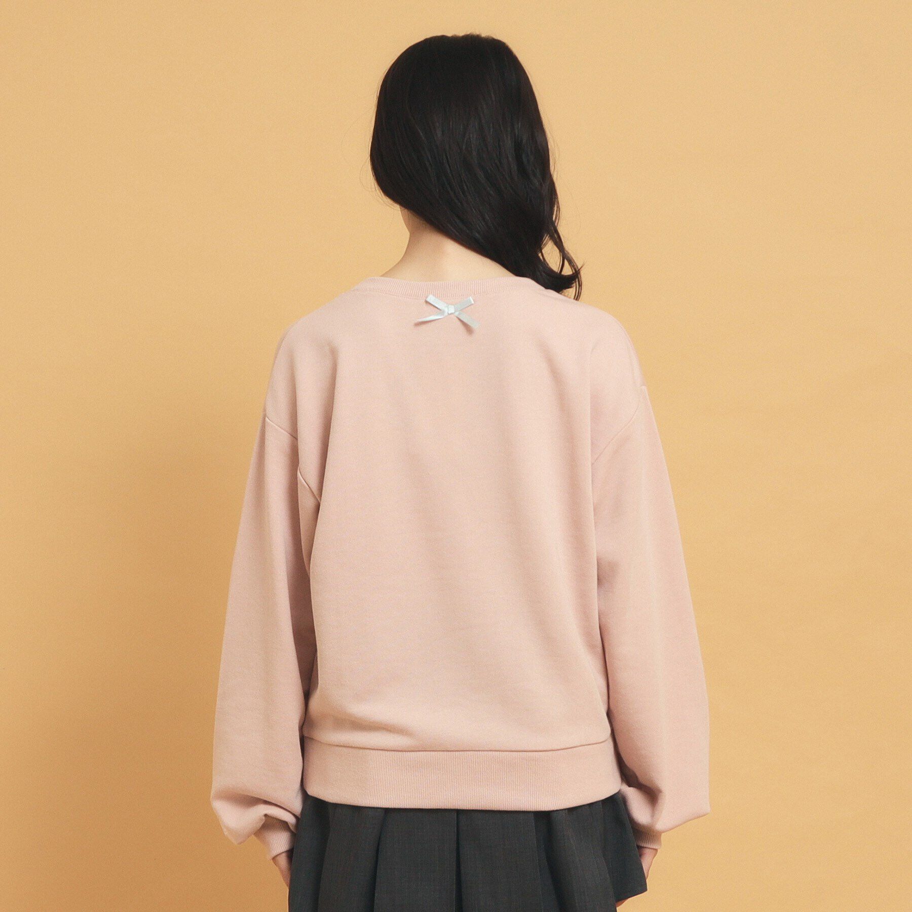 PINK-latte「毎日着たい！リボンパール裏毛」|Tシャツ・カットソー|