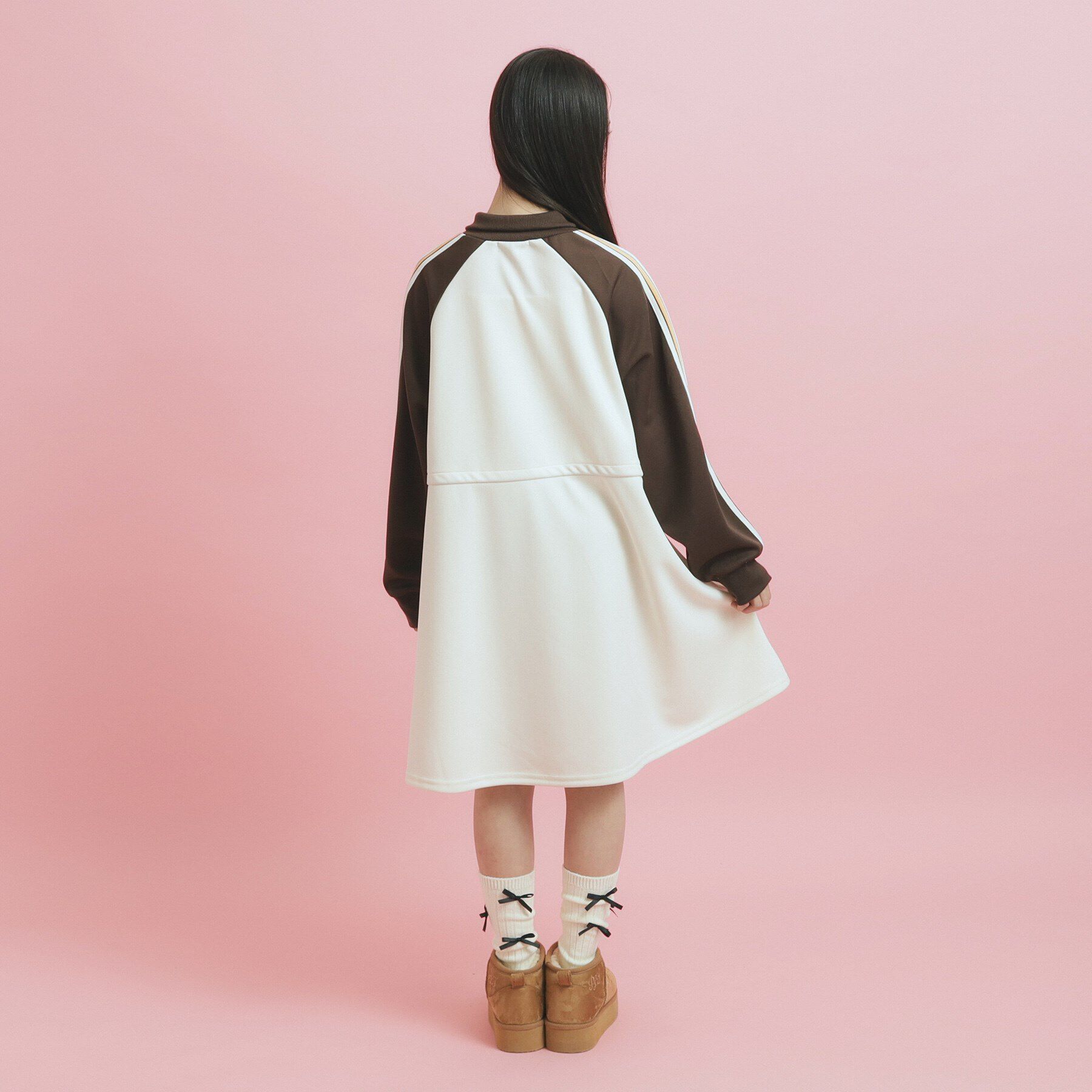 PINK-latte「ドローコード付きジャージワンピース」|ワンピース|