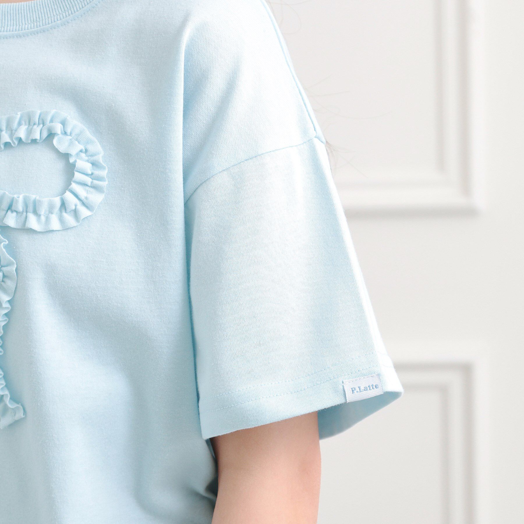 PINK-latte「フリルリボンTシャツ」|Tシャツ・カットソー|