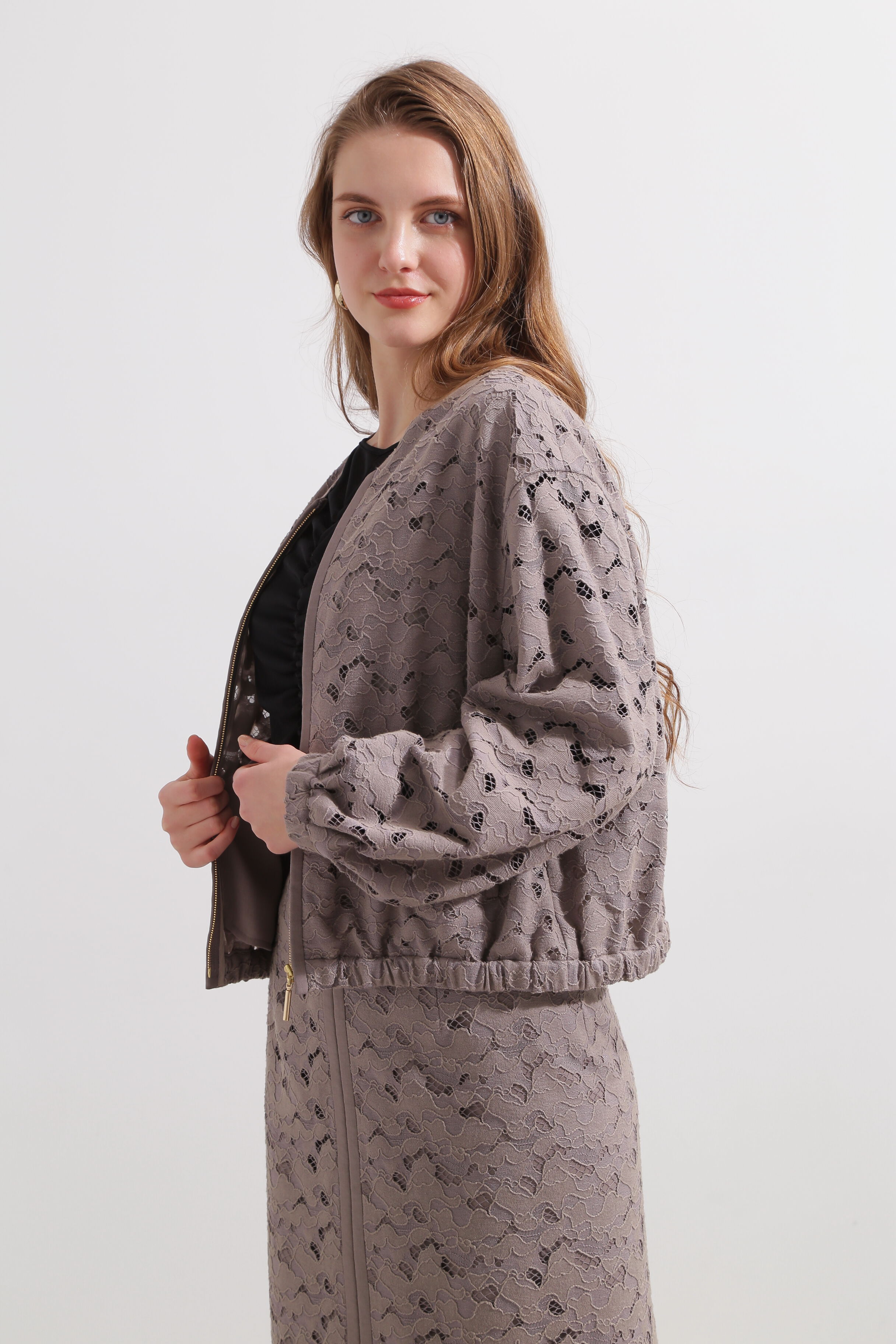  「◆レースジップブルゾン」|ブルゾン・スタジャン|