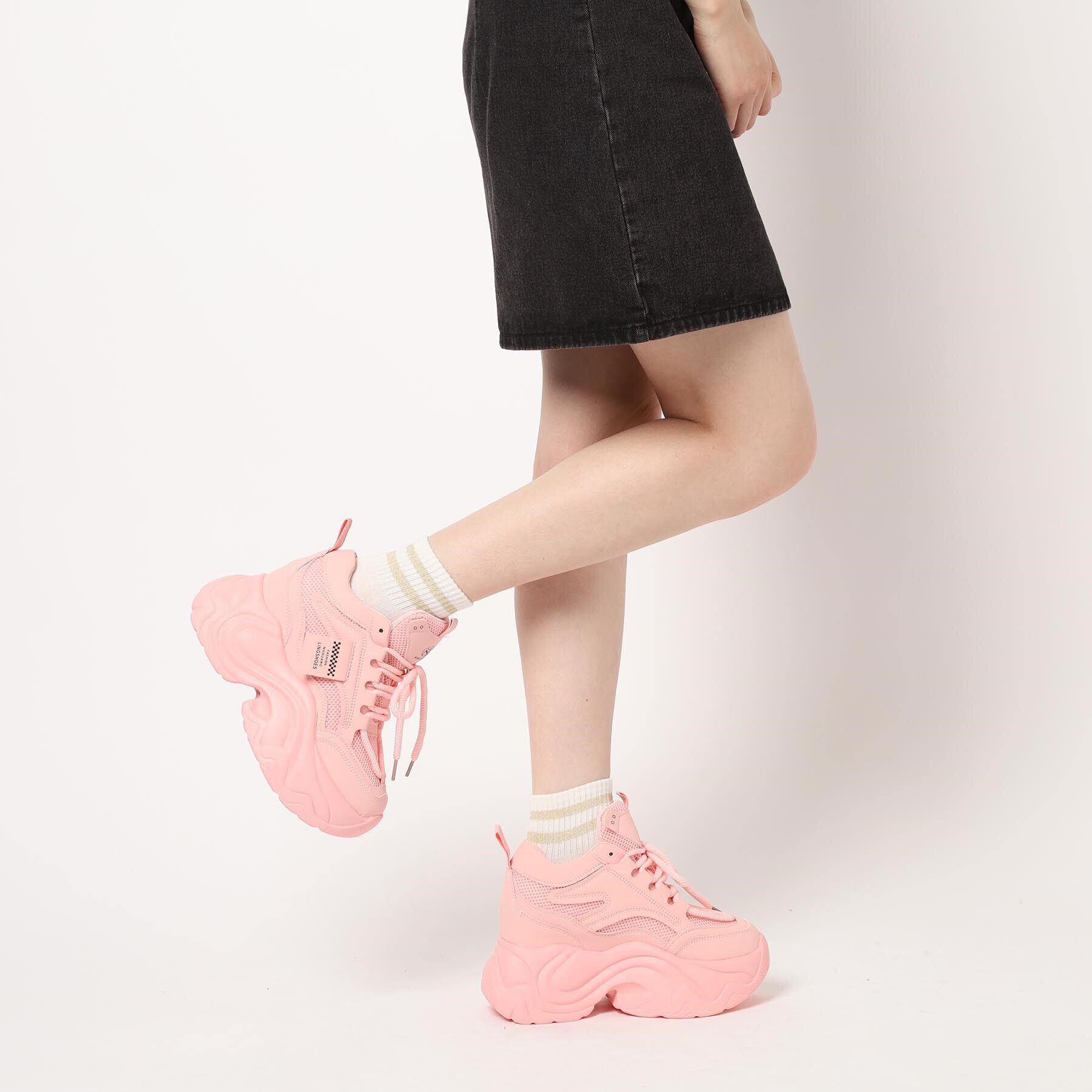 csT&P「厚底ワンポイントインヒールデザインスニーカー」|スニーカー|