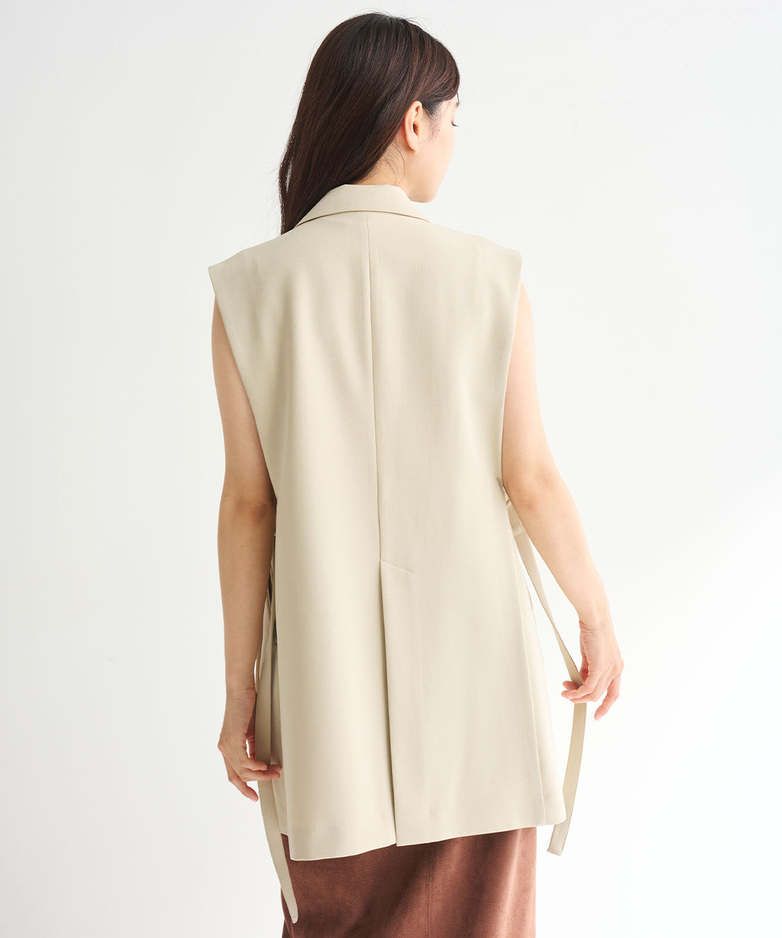 COCO DEAL「デザインボタンサイドリボンジレ」|ベスト・ジレ|