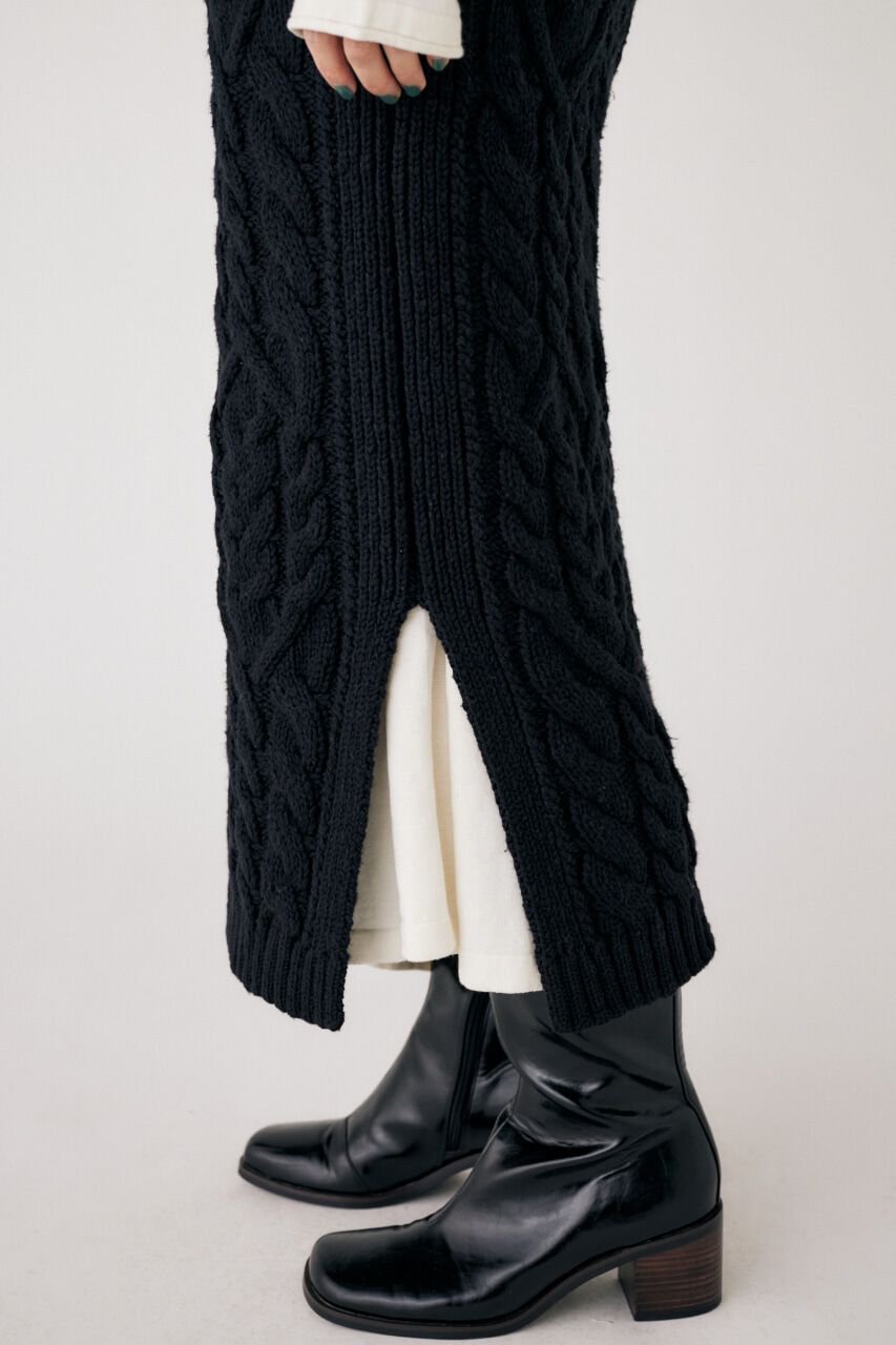 MOUSSY「COTTON SLAB KNIT ドレス」|ワンピース|