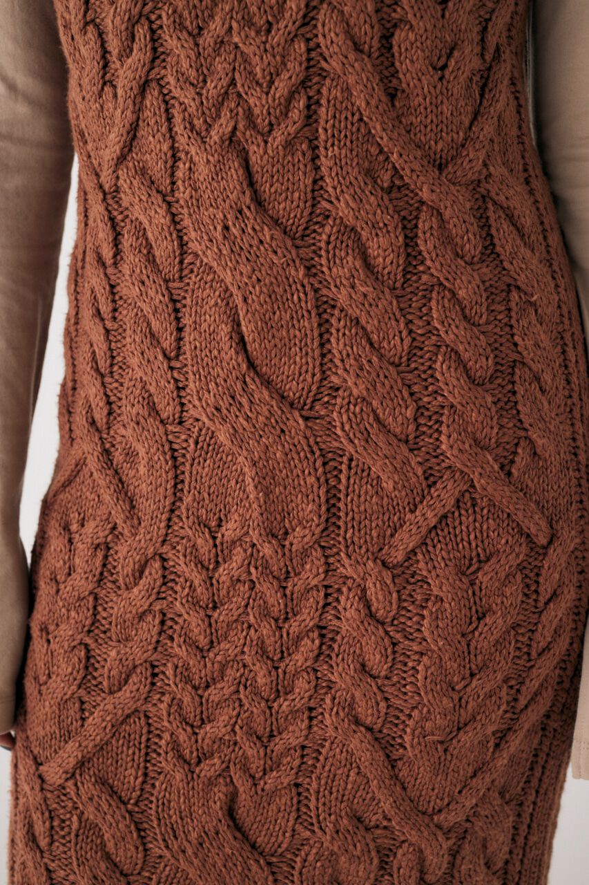 MOUSSY「COTTON SLAB KNIT ドレス」|ワンピース|