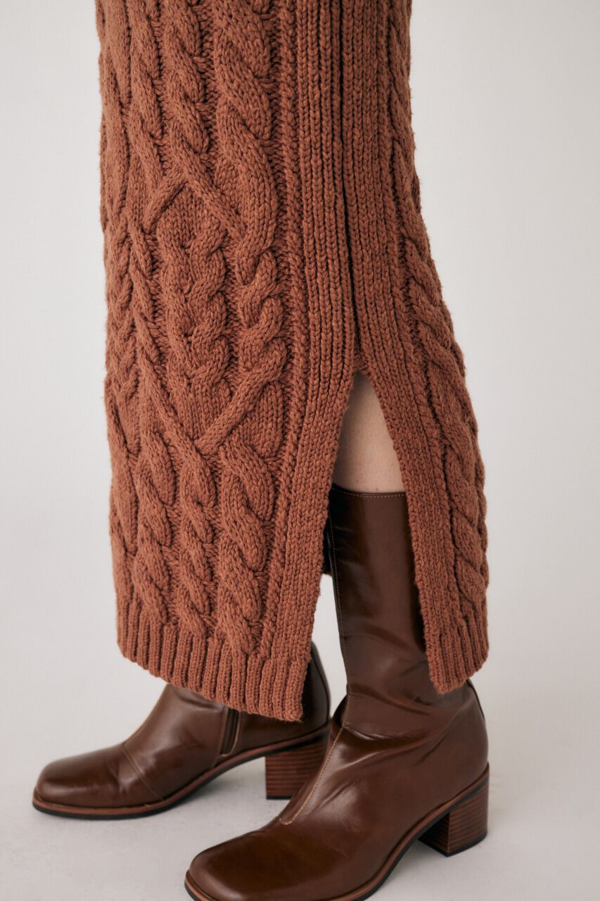 MOUSSY「COTTON SLAB KNIT ドレス」|ワンピース|