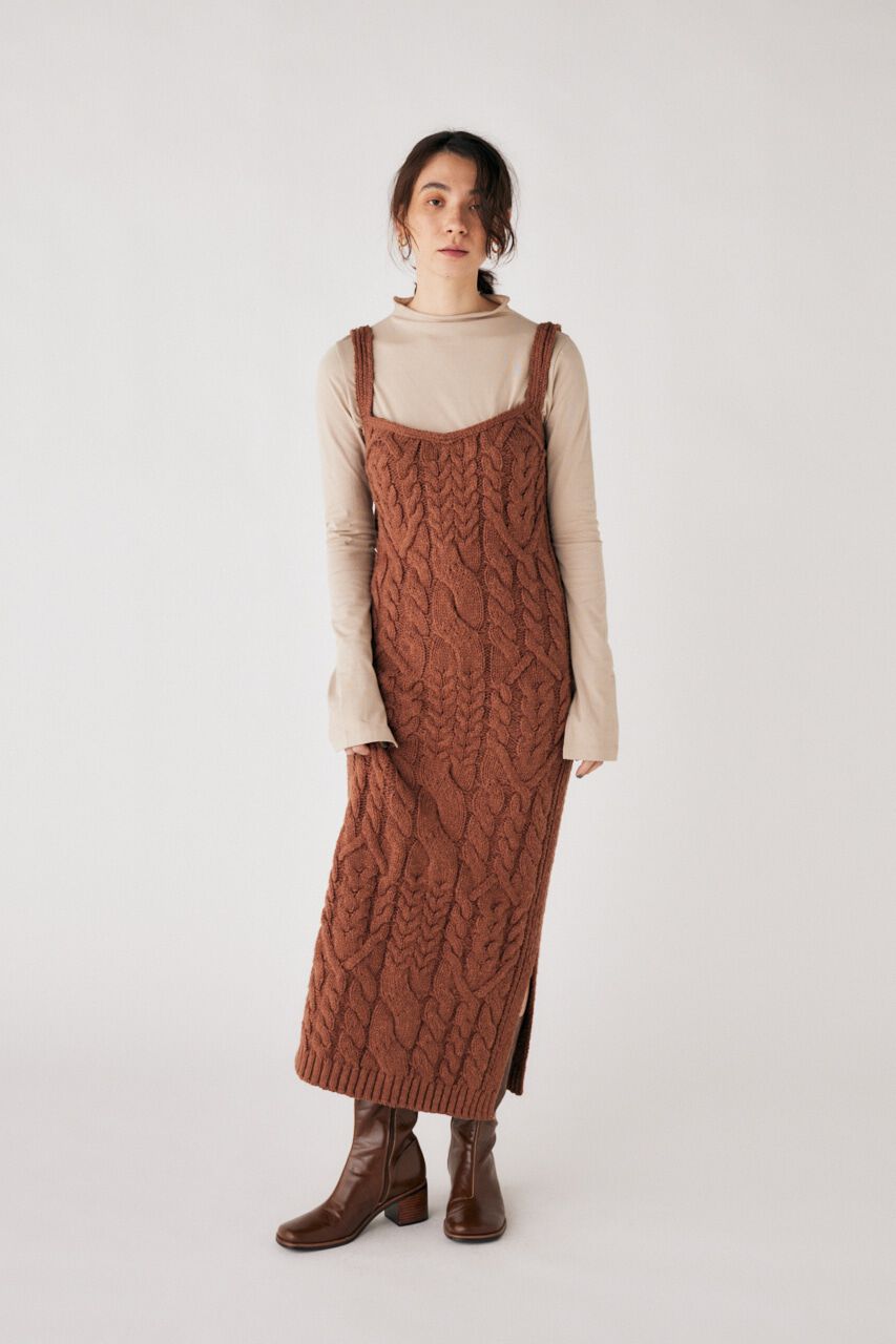 MOUSSY「COTTON SLAB KNIT ドレス」|ワンピース|