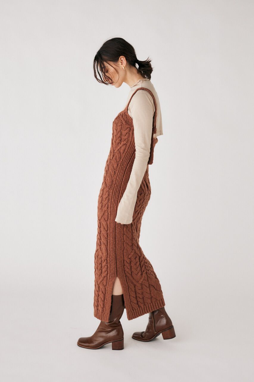 MOUSSY「COTTON SLAB KNIT ドレス」|ワンピース|