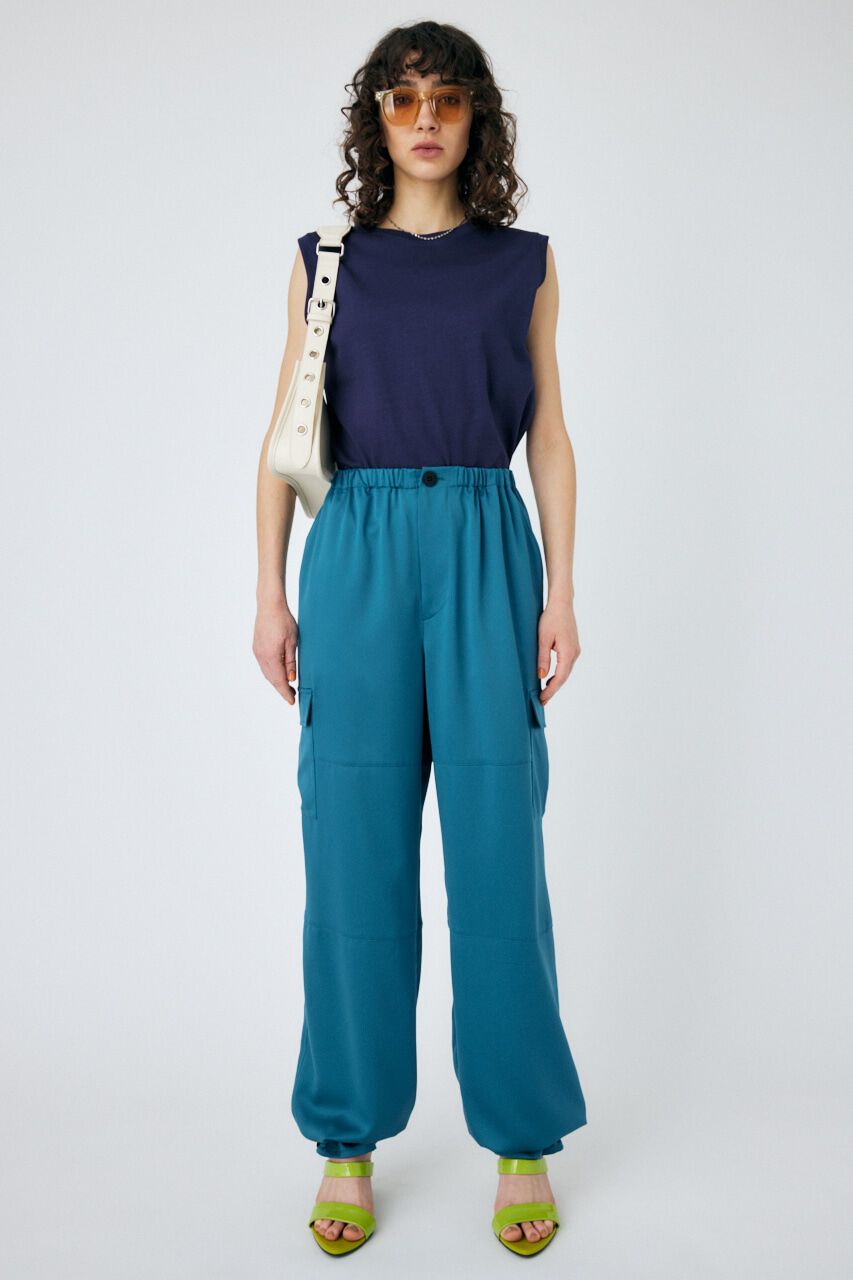MOUSSY「SATIN WIDE CARGO パンツ」|その他|GRN