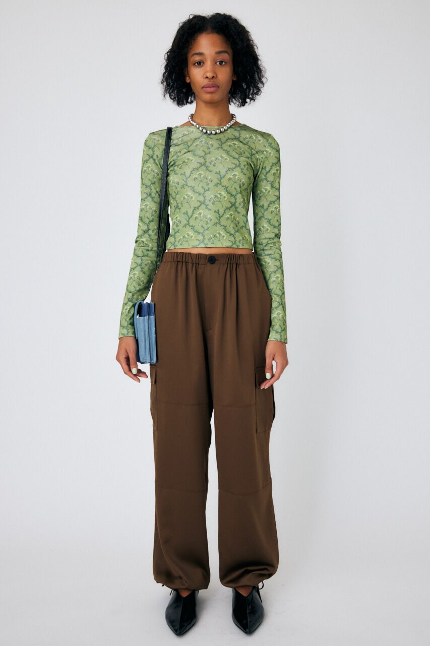 MOUSSY「SATIN WIDE CARGO パンツ」|その他|BRN