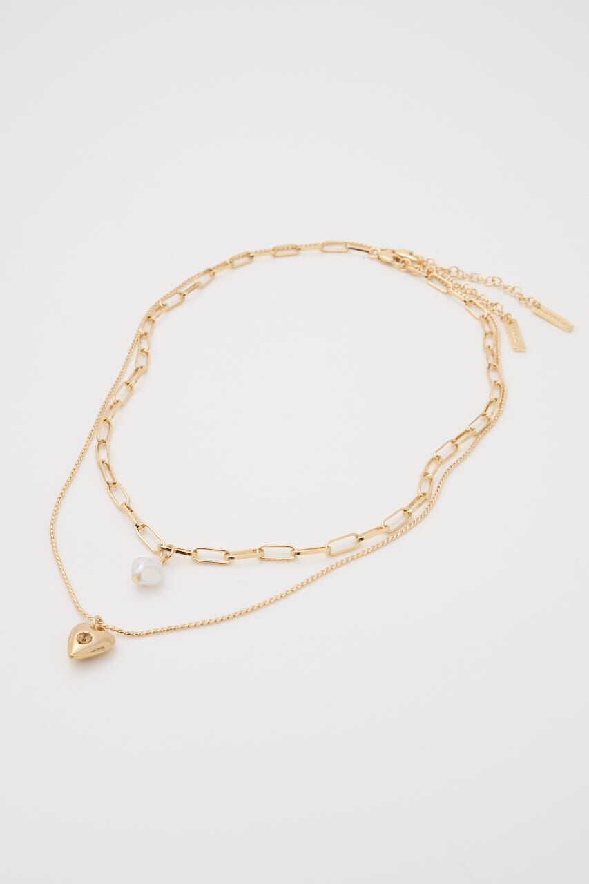 MOUSSY「F/PEARL MIX チェーンセット」|ネックレス|