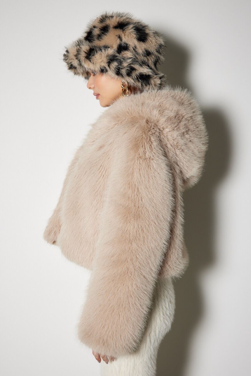 rienda「ビッグフードフェイクファーコート」|その他|