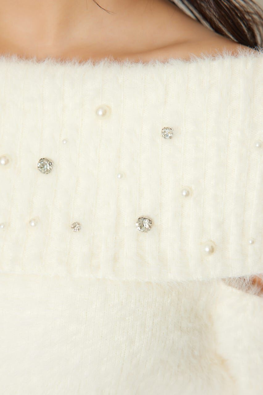 rienda「オフショルシャギーレディーニットトップス」|ニット・セーター|