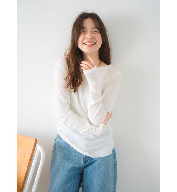Ungrid「シアーフィットロングスリーブTee」|Tシャツ・カットソー|