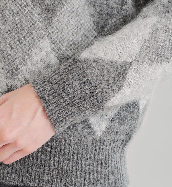 MACKINTOSH PHILOSOPHY「GREY LABEL アーガイルシャギープルオーバー」|ニット・セーター|