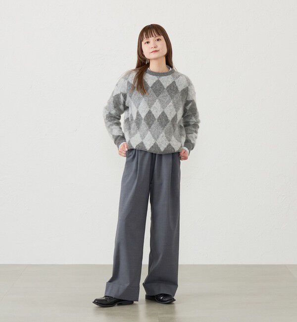 MACKINTOSH PHILOSOPHY「GREY LABEL アーガイルシャギープルオーバー」|ニット・セーター|