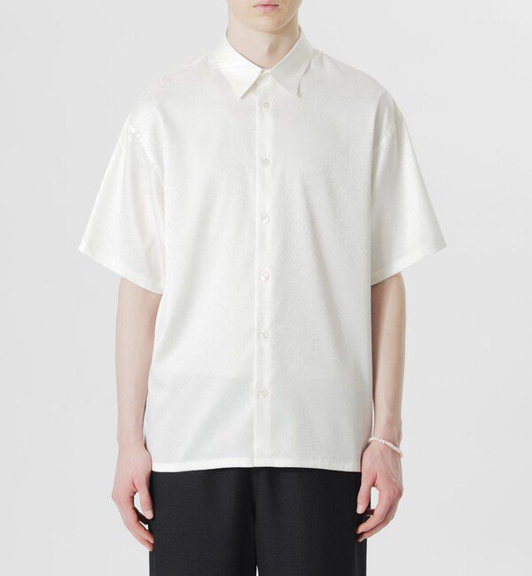 「サテンジャガードショートスリーブシャツ」|シャツ・ブラウス|