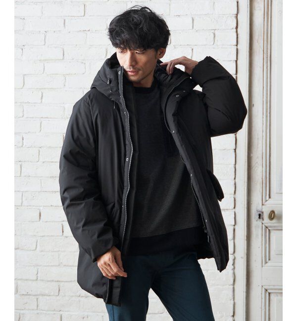 ikka「【撥水】フーデットダウンコート」|その他|ブラック