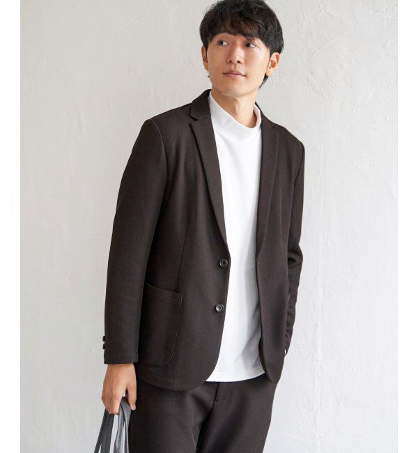 IKKA LOUNGE「ＧＯＫＵラクワークウールライクＪＫＴ」|テーラードジャケット|ブラウン