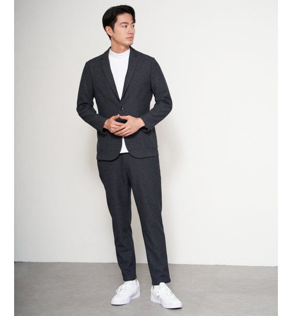 IKKA LOUNGE「【セットアップ対応】GOKU楽ワークウールライクジャケット」|テーラードジャケット|