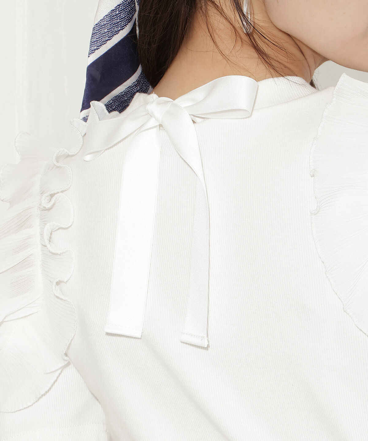 WILLSELECTION「バックリボンプリーツフリルカットソー」|Tシャツ・カットソー|