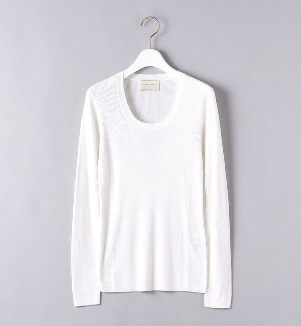 UNITED ARROWS「シルクリブ Uネック ニット」|ニット・セーター|