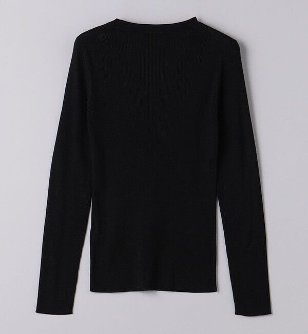 UNITED ARROWS「シルクリブ Uネック ニット」|ニット・セーター|
