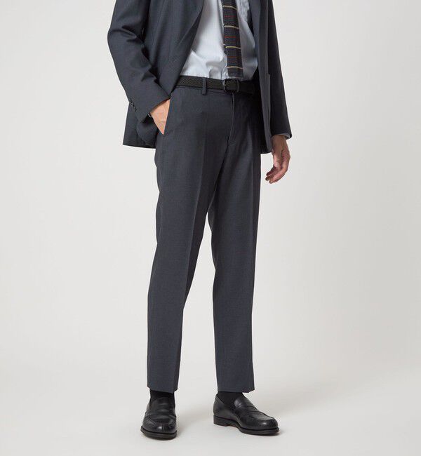 UNITED ARROWS green label relaxing「A+ ウールライク スタンダード イージー スラックス -ウォッシャブル・ストレッチ-」|スラックス|NAVY