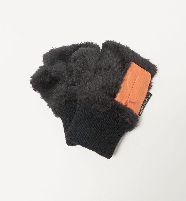 UNITED ARROWS green label relaxing「【別注】＜FRUIT OF THE LOOM＞ボアグローブ / キッズ  」|手袋|BLACK