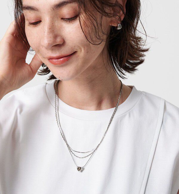 BEAUTY&YOUTH UNITED ARROWS「イビツ ハート 3連ネックレス」|ネックレス|SILVER