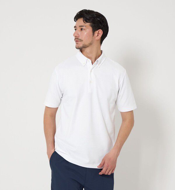 BEAUTY&YOUTH UNITED ARROWS「【WEB限定 WARDROBE SMART】ステイ クリーン ピケ BD ポロシャツ【抗菌・防臭】」|ポロシャツ|