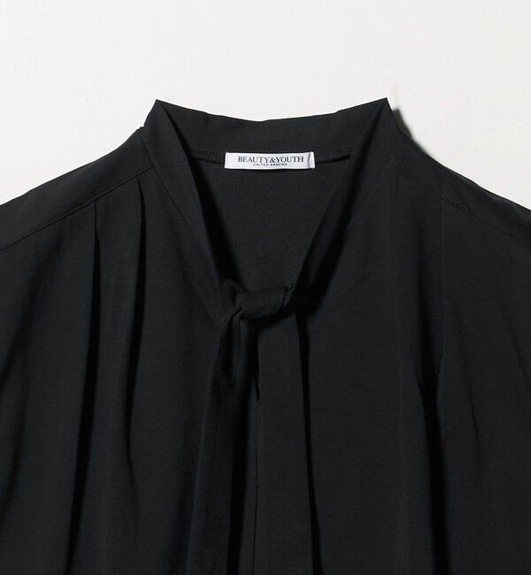 BEAUTY&YOUTH UNITED ARROWS「【WEB限定】ボウタイ スタンドカラーノースリーブTシャツ -汗染み防止-」|Tシャツ・カットソー|