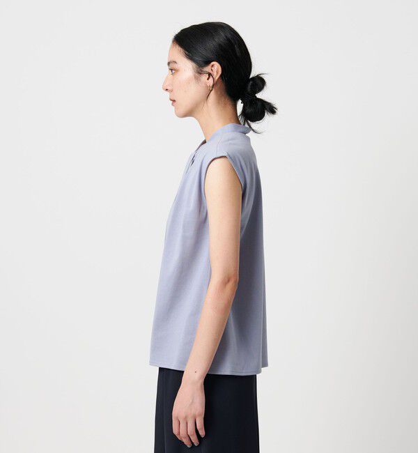 BEAUTY&YOUTH UNITED ARROWS「【WEB限定】ボウタイ スタンドカラーノースリーブTシャツ -汗染み防止-」|Tシャツ・カットソー|