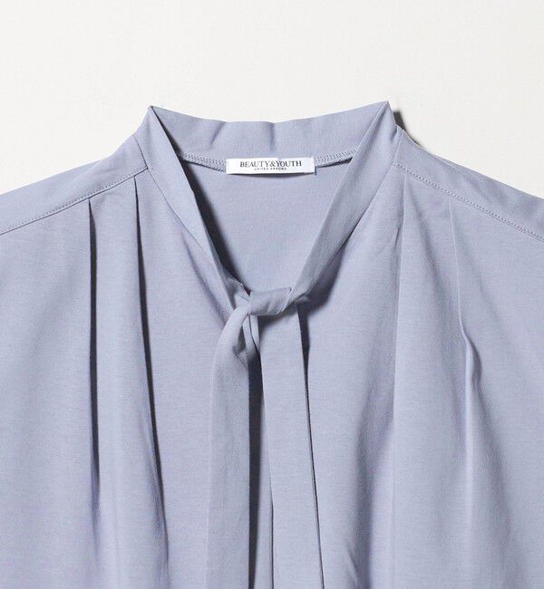 BEAUTY&YOUTH UNITED ARROWS「【WEB限定】ボウタイ スタンドカラーノースリーブTシャツ -汗染み防止-」|Tシャツ・カットソー|