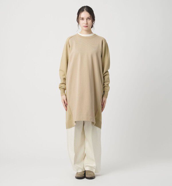 BEAUTY&YOUTH UNITED ARROWS「【WEB限定】スウェット&times;ニット コンビワンピース ウォッシャブル」|ワンピース|