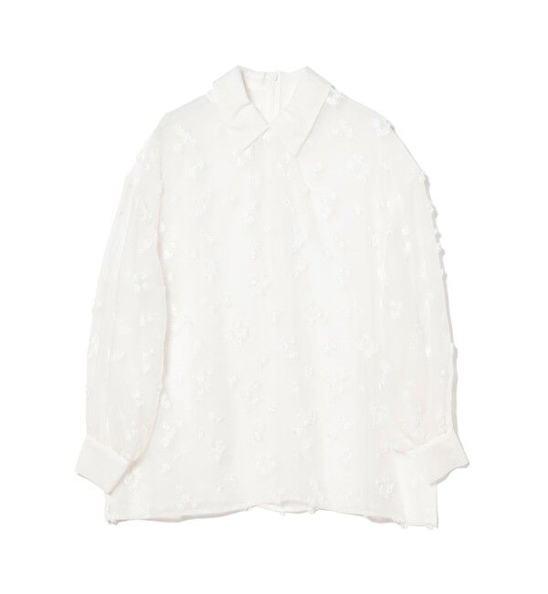 Demi-Luxe BEAMS 「シアーカット ジャガード ブラウス」|シャツ・ブラウス|